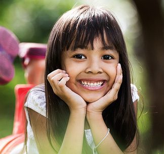 Young girl smiling